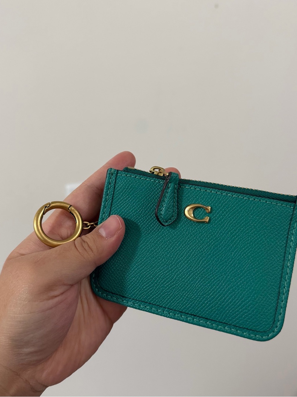 Coach Mini Skinny ID Wallet in Bright Green